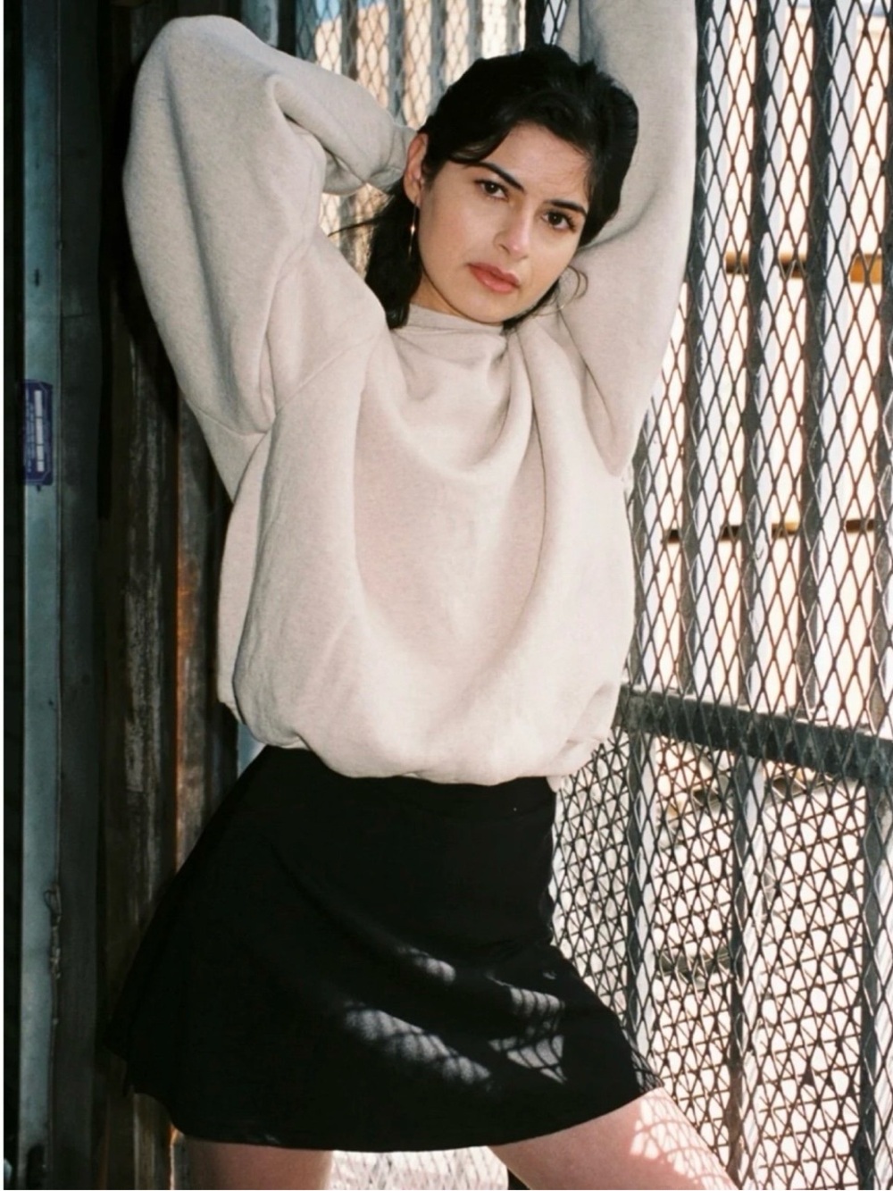 Los Angeles Apparel Garment Dye Cheer Skort Black